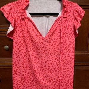 Pink leopard shirt
